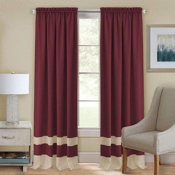 Ben&Jonah PrimeHome Collection Kate Rod Pocket Window Curtain Panel - 52x63 - - Picture 2 of 3